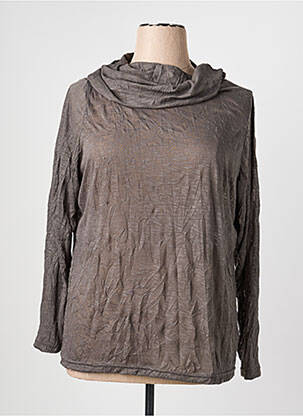 Top stretch manches longues gris PAUSE CAFE femme