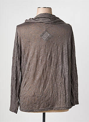 Top stretch manches longues gris PAUSE CAFE femme