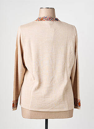 Pull tissage chiné manches longues beige PAUPORTÉ femme