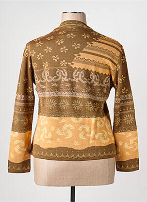 Pull coupe cintrée manches longues marron EDWIGE femme
