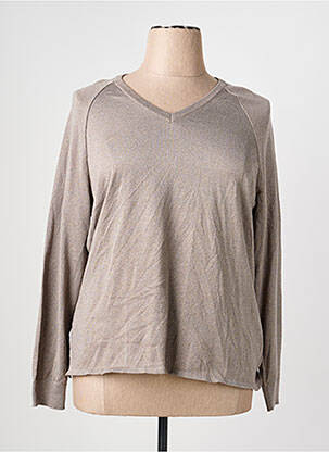 Pull coupe cintrée manches longues gris PAUPORTÉ femme