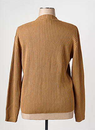 Pull coupe cintrée manches longues marron LEWINGER femme
