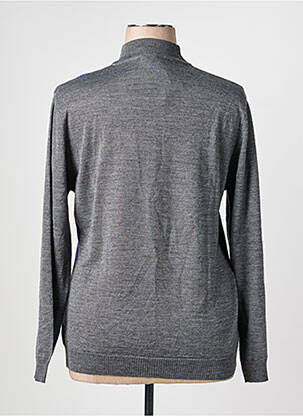 Pull tissage chiné manches longues gris ELLEMME femme