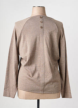 Pull tissage chiné manches longues gris PAUPORTÉ femme