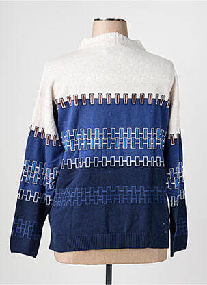 Pull tissage chiné manches longues bleu OLSEN femme