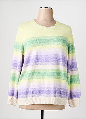 Pull stretch manches longues vert OLSEN femme
