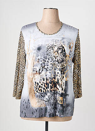 Top stretch manches longues gris RABE femme
