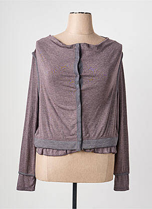 Top stretch manches longues violet FILLE DES SABLES femme
