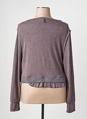 Top stretch manches longues violet FILLE DES SABLES femme