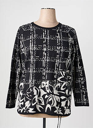 Pull coupe cintrée manches longues noir RABE femme
