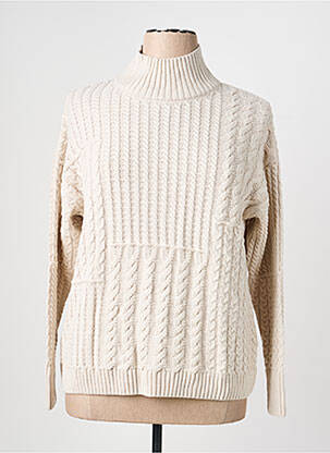 Pull coupe cintrée manches longues beige OLSEN femme