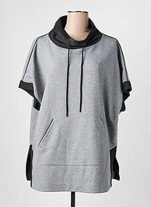 Sweat-shirt stretch manches courtes gris TUZZI femme