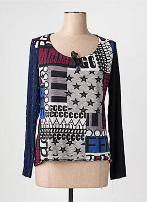 Top stretch manches longues noir UN POINT C EST TOUT femme