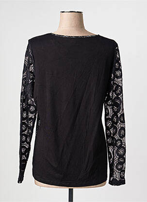 Top tissage jersey manches longues noir PAUSE CAFE femme