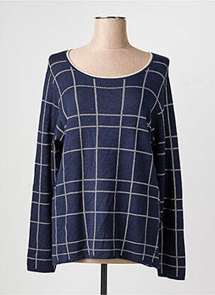 Pull coupe cintrée manches longues bleu OLSEN femme