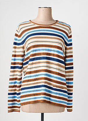 Pull coupe cintrée manches longues marron RABE femme