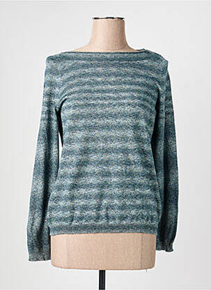 Pull tissage chiné manches longues vert ESCORPION femme