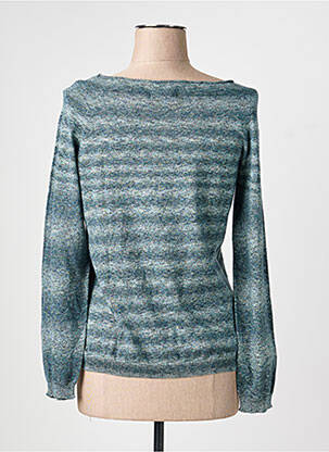 Pull tissage chiné manches longues vert ESCORPION femme