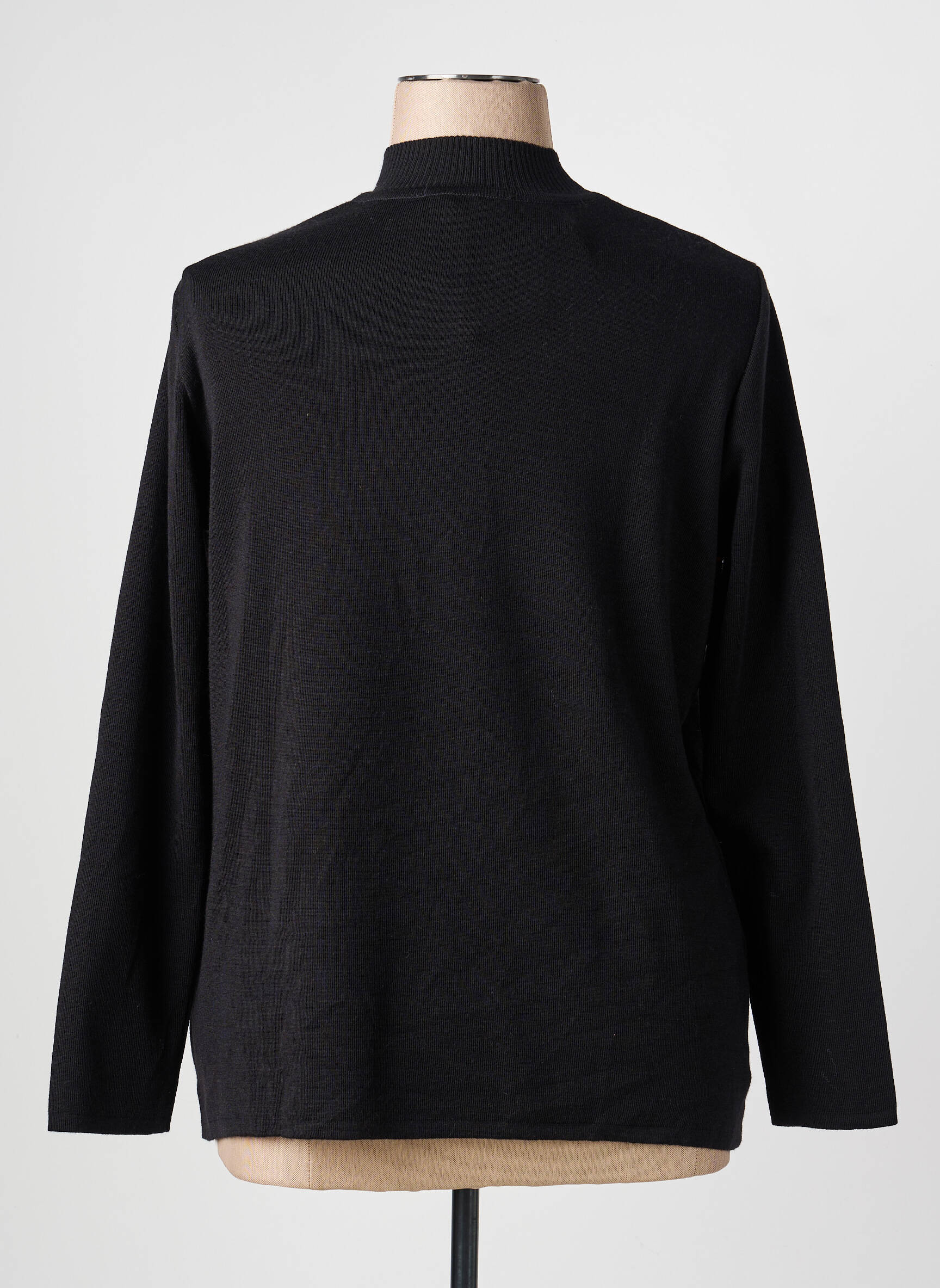 Pull coupe cintrée manches longues noir TELMAIL femme