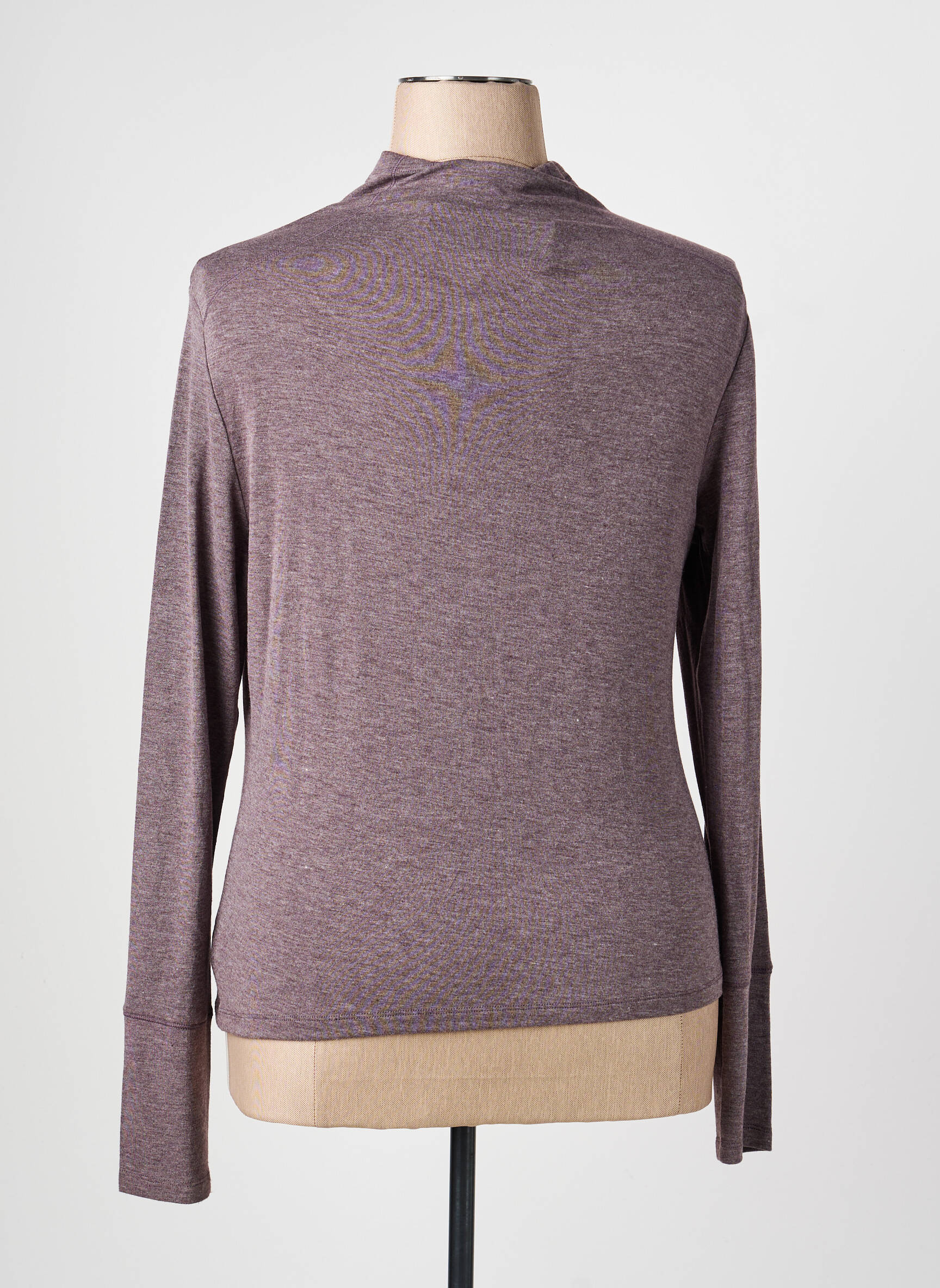 Top stretch manches longues violet FILLE DES SABLES femme