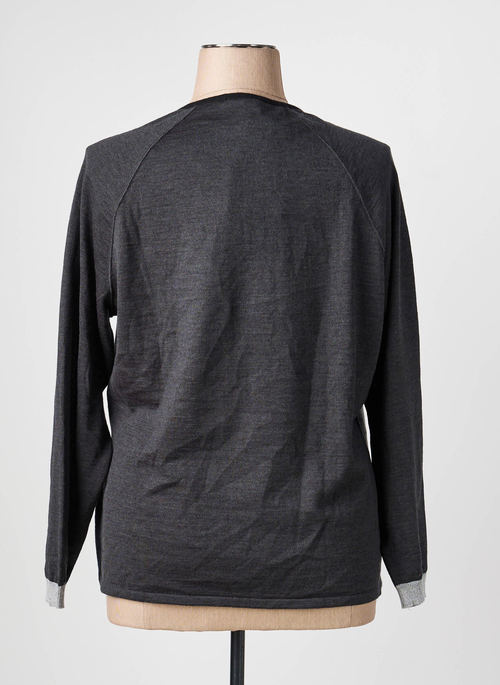Pull coupe cintrée manches longues bleu PAUPORTÉ femme