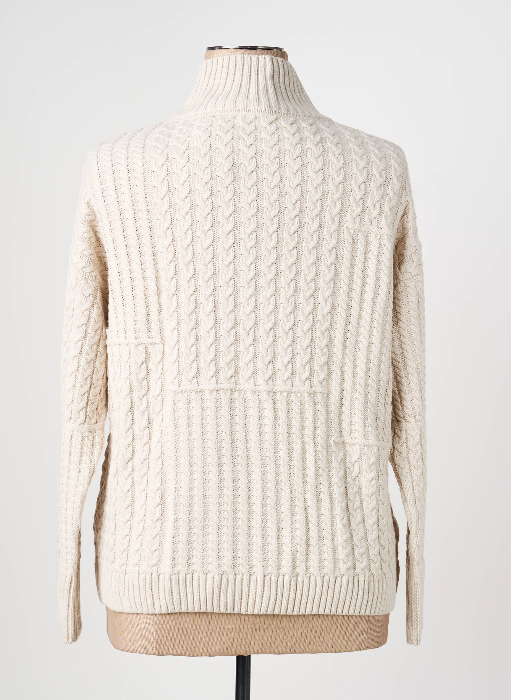 Pull coupe cintrée manches longues beige OLSEN femme