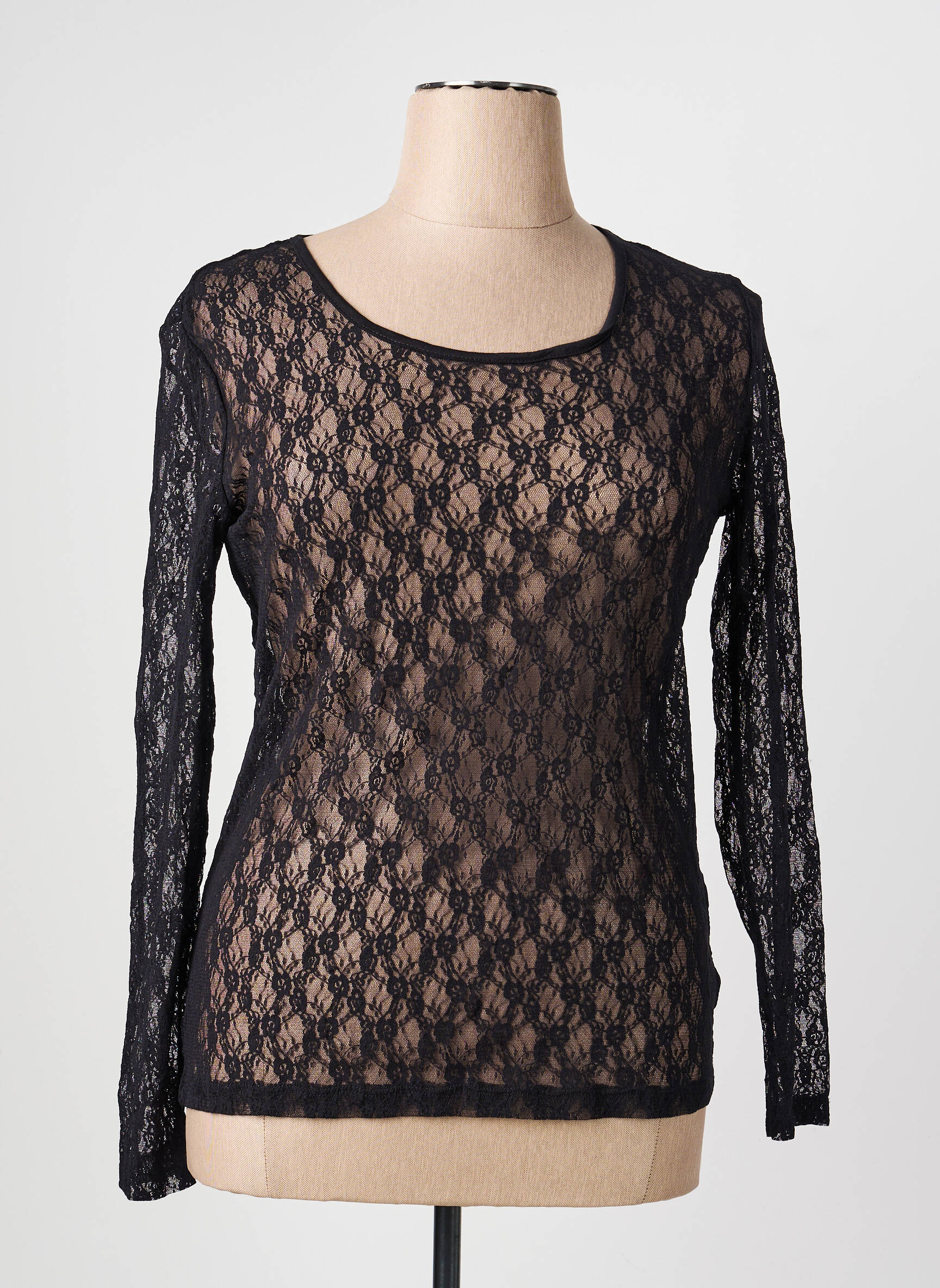 Top stretch manches longues noir KATMAI femme