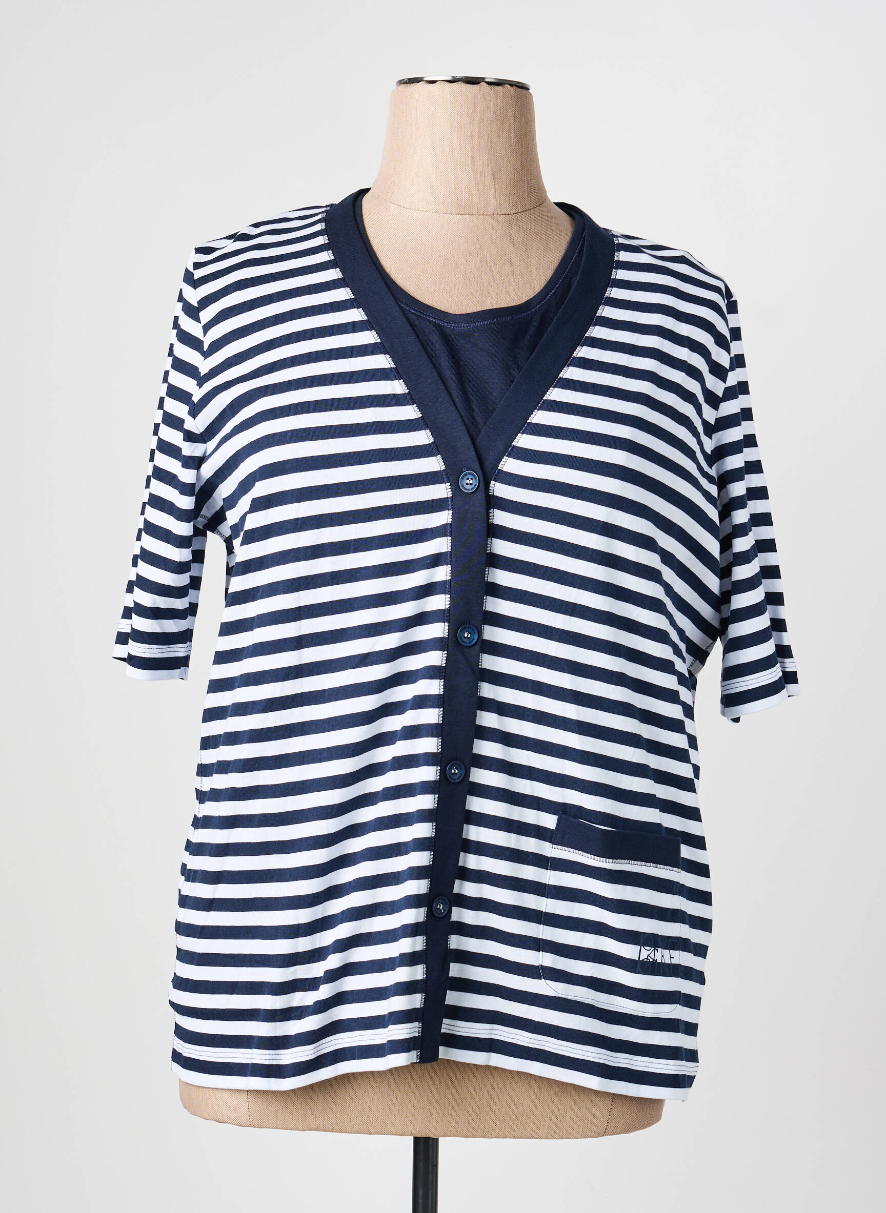 T-shirt stretch manches courtes bleu RABE femme