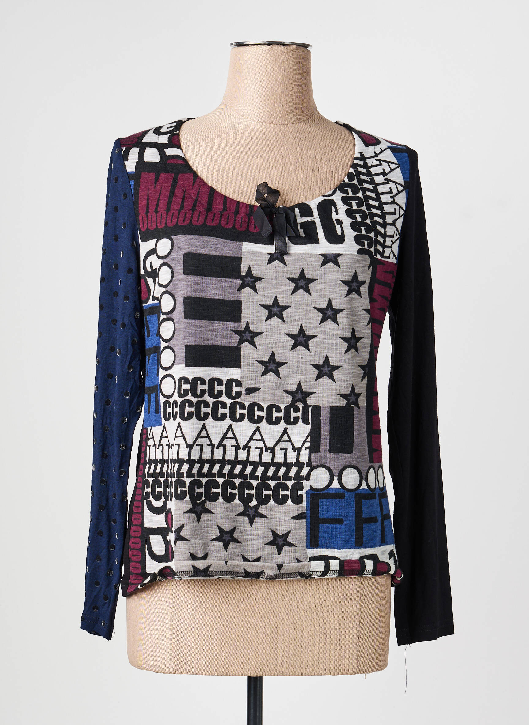 Top stretch manches longues noir UN POINT C EST TOUT femme
