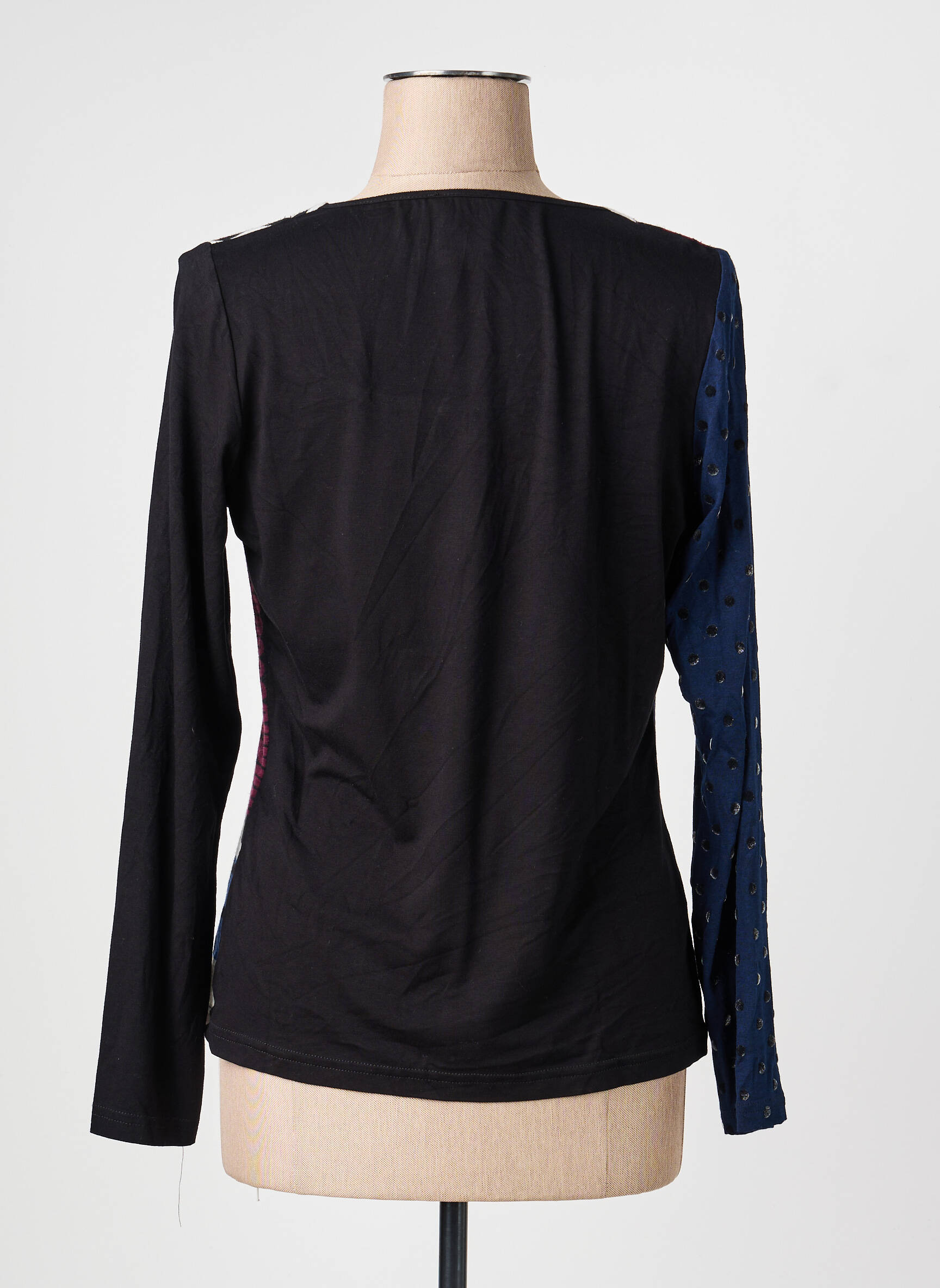 Top stretch manches longues noir UN POINT C EST TOUT femme