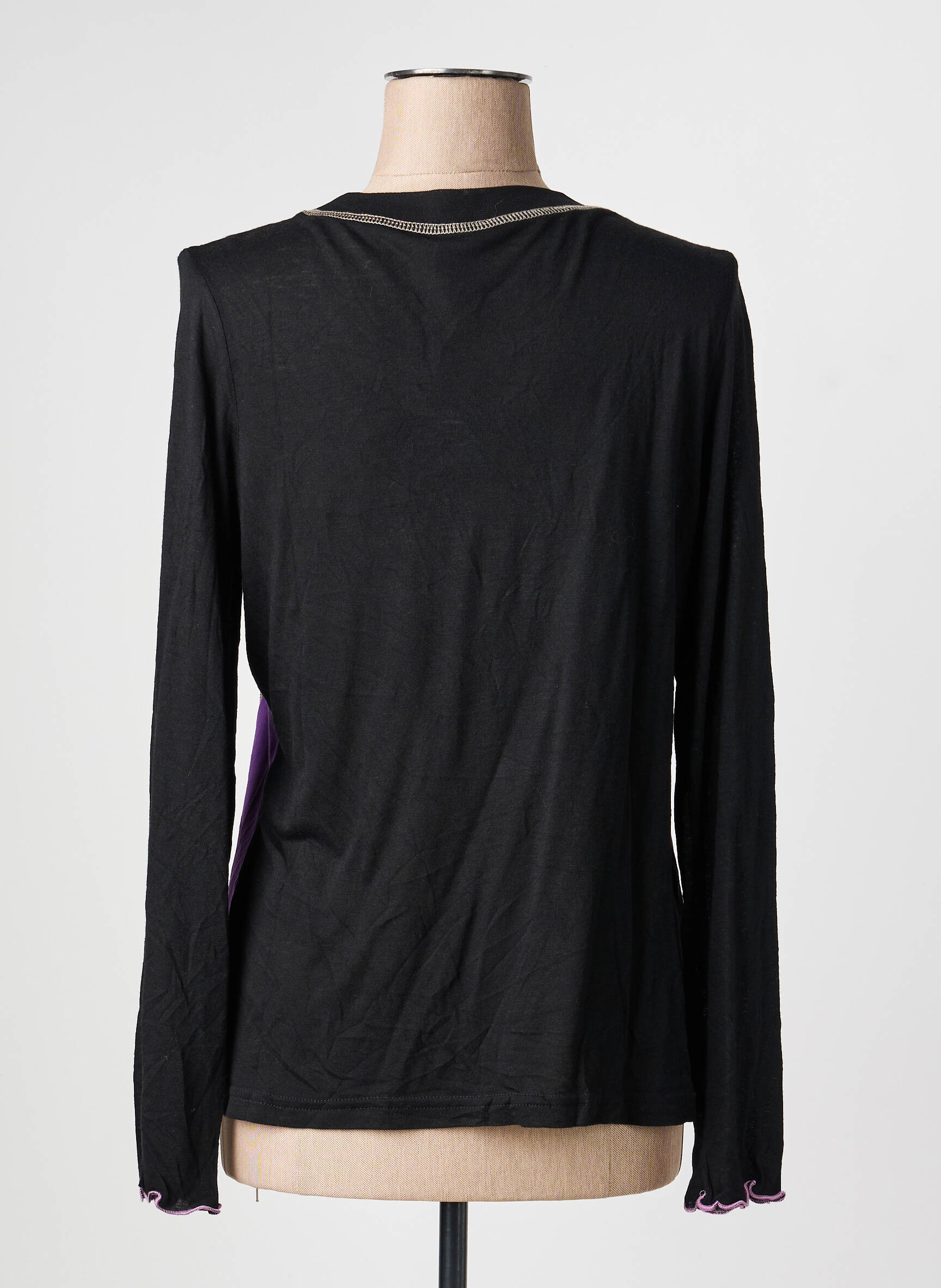 Top stretch manches longues noir PAUSE CAFE femme