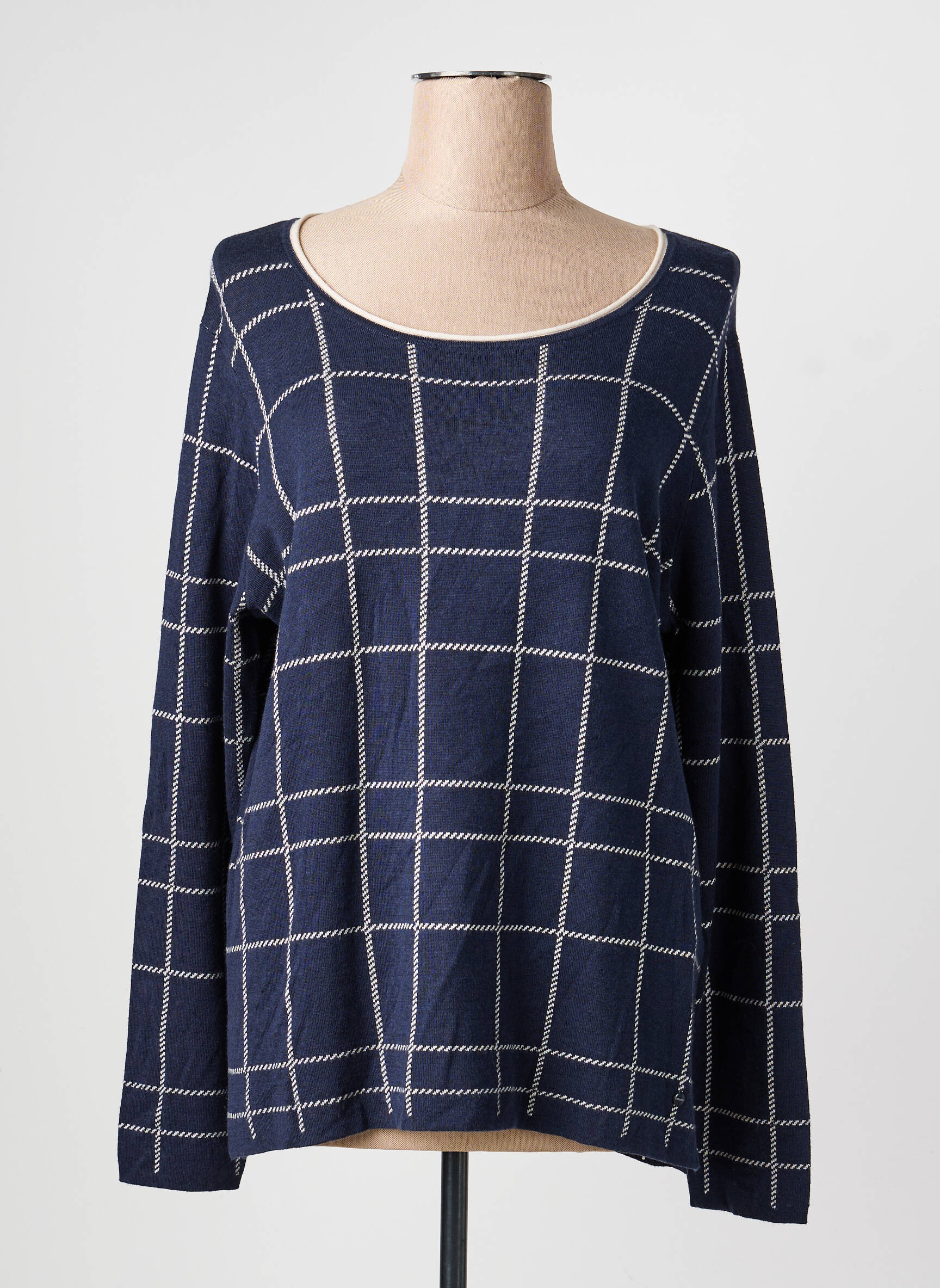 Pull coupe cintrée manches longues bleu OLSEN femme