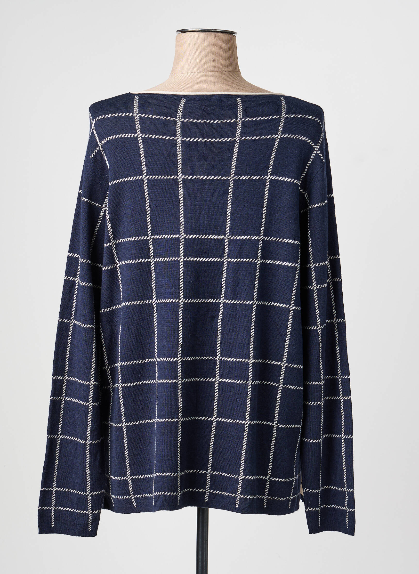 Pull coupe cintrée manches longues bleu OLSEN femme
