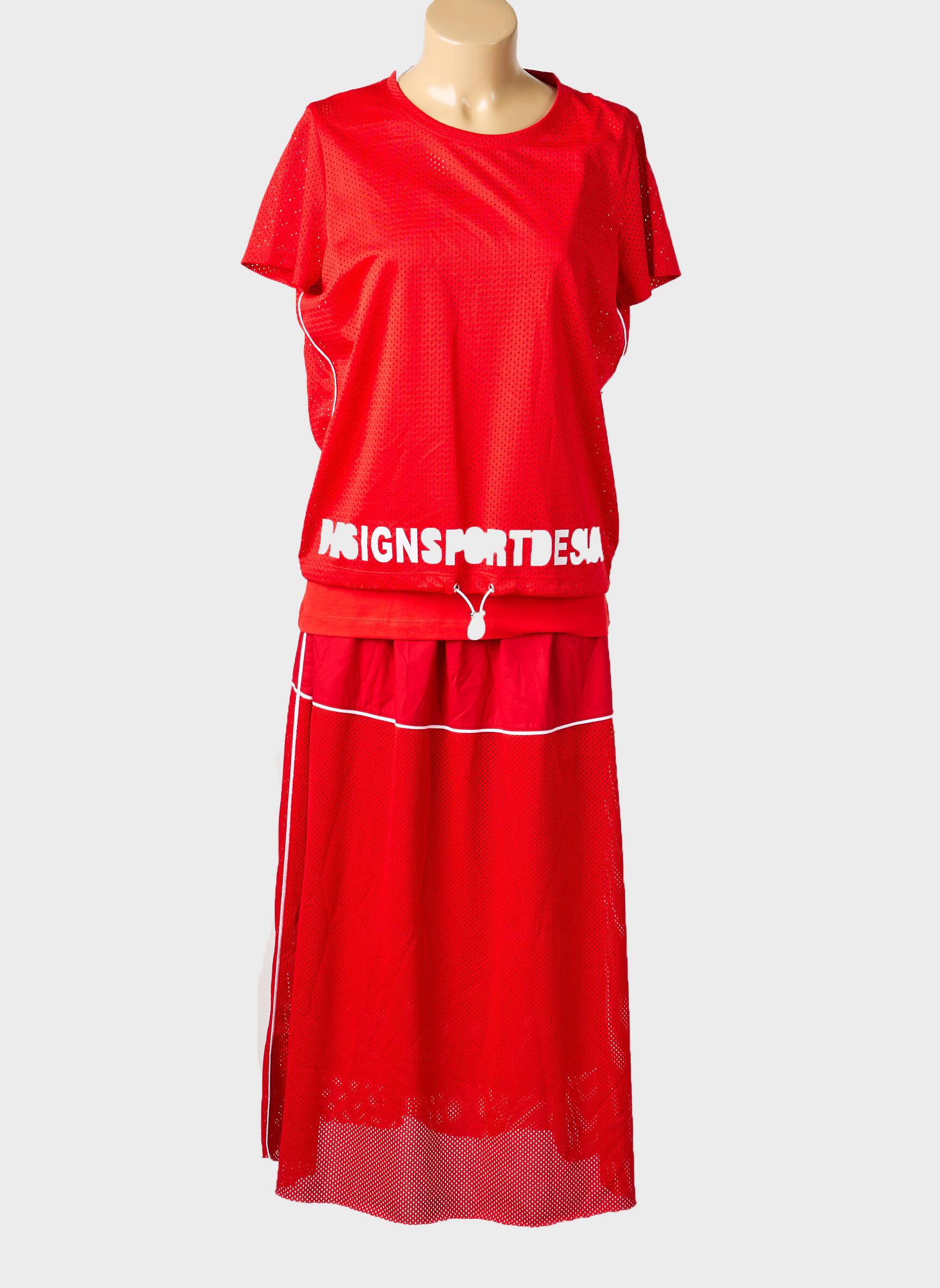 Ensemble jupe coupe cintrée rouge TUZZI femme
