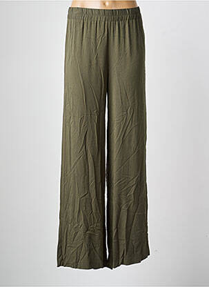 Pantalon large tissage popeline taille normale vert SEMIOLOGY femme