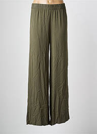 Pantalon large tissage popeline taille normale vert SEMIOLOGY femme