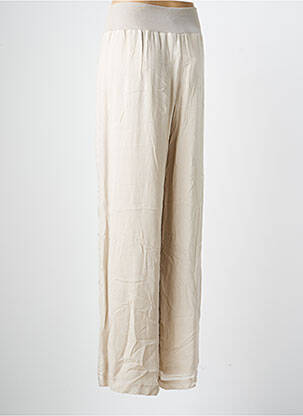 Pantalon large tissage crêpe taille normale beige SEMIOLOGY femme
