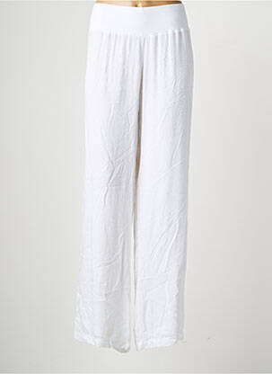 Pantalon large tissage crêpe taille normale blanc SEMIOLOGY femme