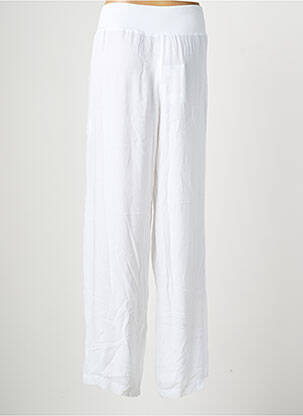 Pantalon large tissage crêpe taille normale blanc SEMIOLOGY femme