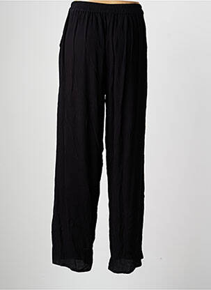 Pantalon droit tissage crêpe taille normale noir L'ATELIER D'ANNA femme