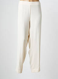 Pantalon droit tissage crêpe taille normale beige MAT. femme