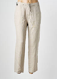 Pantalon chino fermeture zippée sous rabat boutonné taille normale beige IMPAQT femme