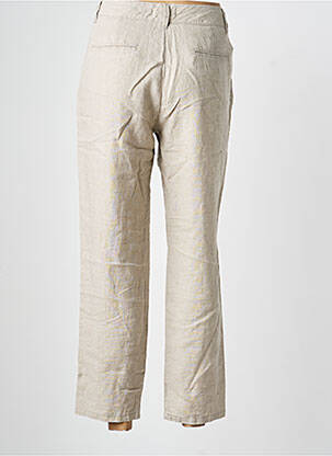 Pantalon chino fermeture zippée sous rabat boutonné taille normale beige IMPAQT femme