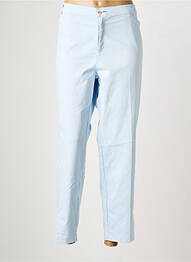 Pantalon chino tissage popeline taille normale bleu WALTRON femme