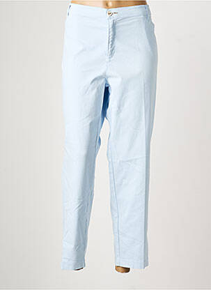 Pantalon chino tissage popeline taille normale bleu WALTRON femme