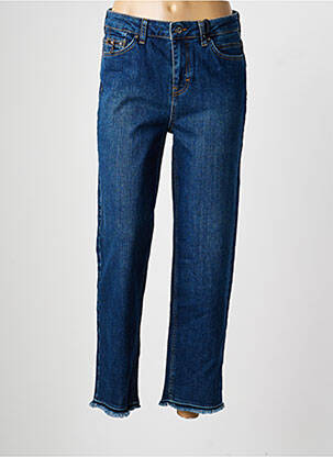 Jeans coupe droite stretch taille normale bleu YEST femme