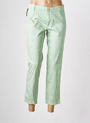 Pantalon chino tissage popeline taille normale vert WALTRON femme