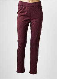 Pantalon slim taille élastique taille normale rouge YEST femme