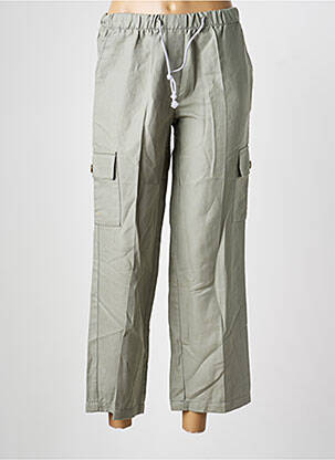 Pantalon cargo coupe droite taille normale vert WALTRON femme