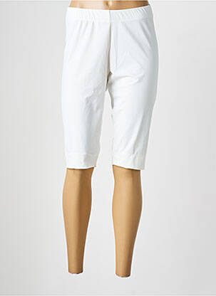 Cycliste effet matière satinée taille normale blanc MAT. femme